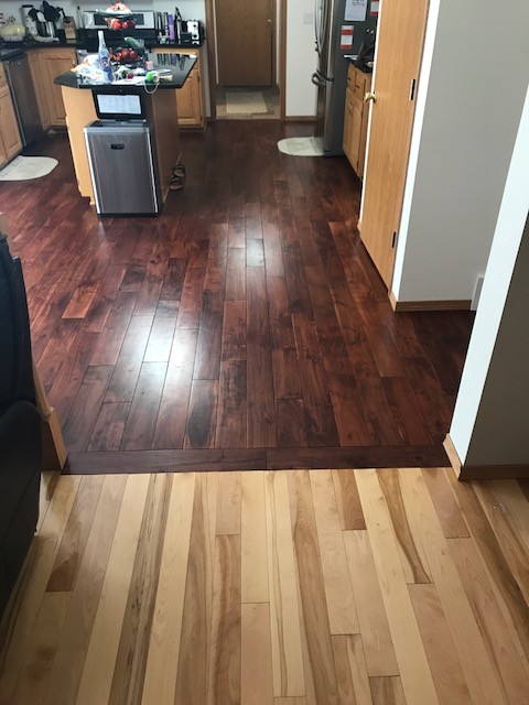 What to do with my two toned wood flooring??