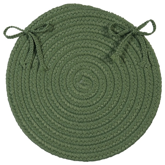Boca Raton Moss Green Chair Pad (set 4) Contemporary Rug Pads
