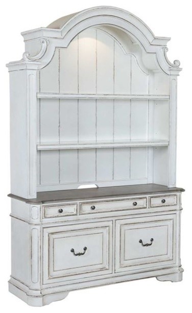 Liberty Magnolia Manor Credenza With Hutch Antique White