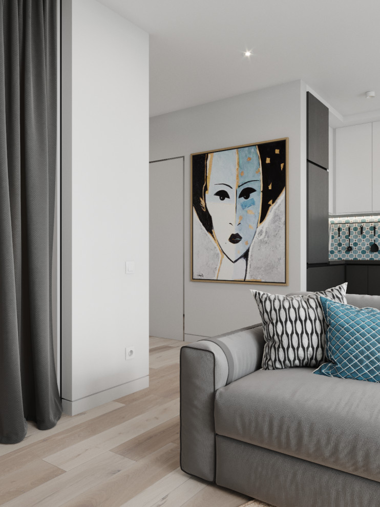 Квартира для Молодой пары.Синее настроение.