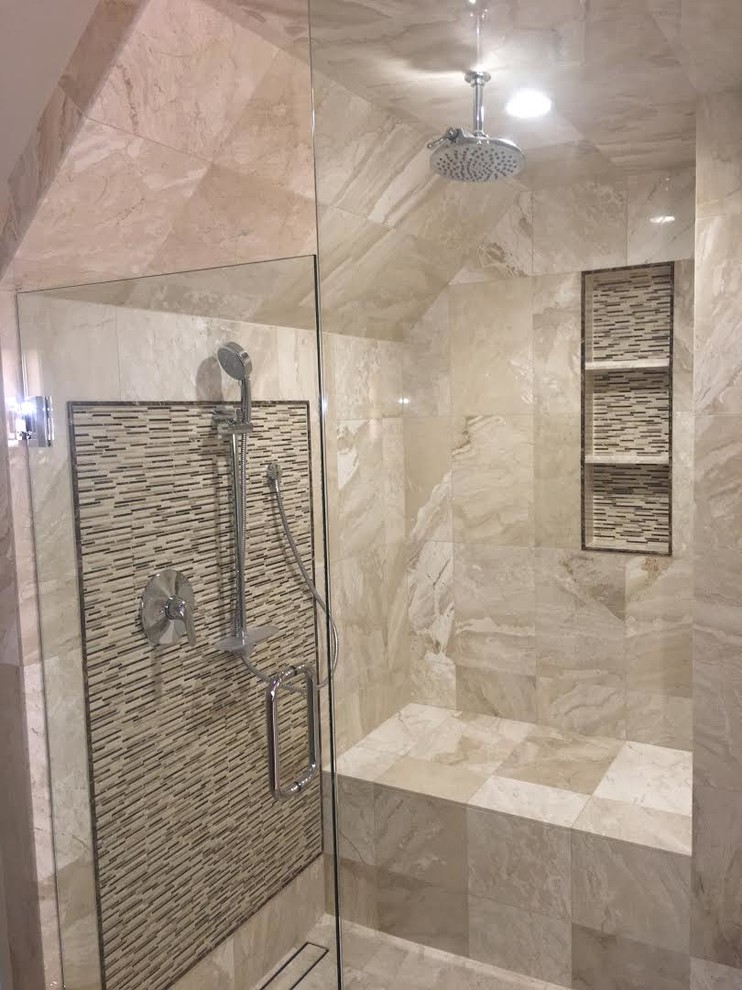 Beige Marble Bathroom Bathroom Denver by Da Vinci Marble and Granite
