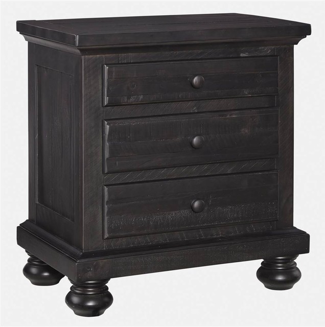 Ashley Furniture Homestore 3Drawer Nightstand in Charcoal Finish Nightstands And Bedside