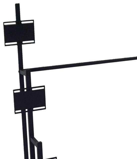 Benzara BM230448 Convertible Design Metal Display Headboard Rack, Black ...