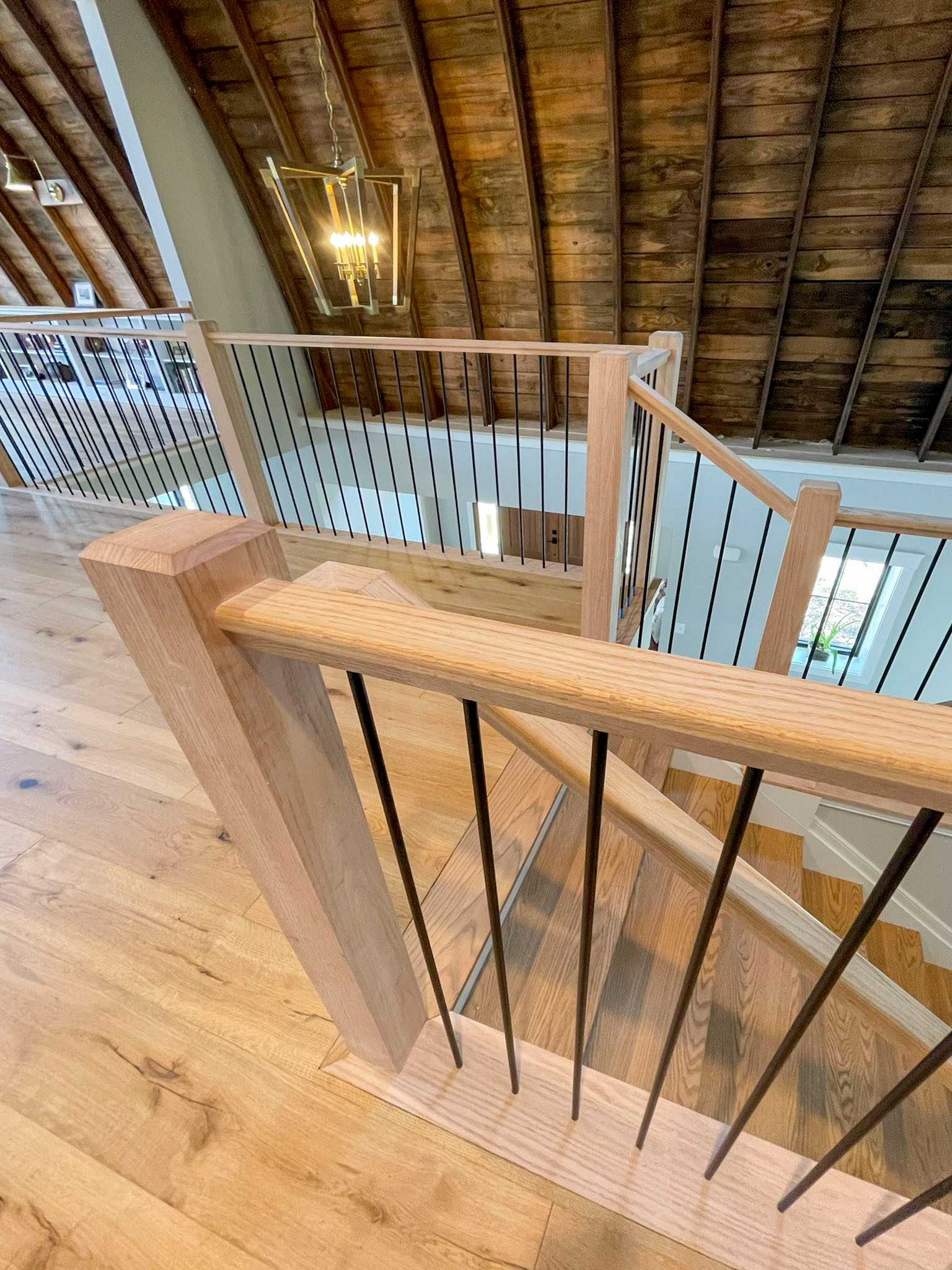102_Straight-Freestanding Stairs/Landing in Barn Style Home, Leesburg VA 20175