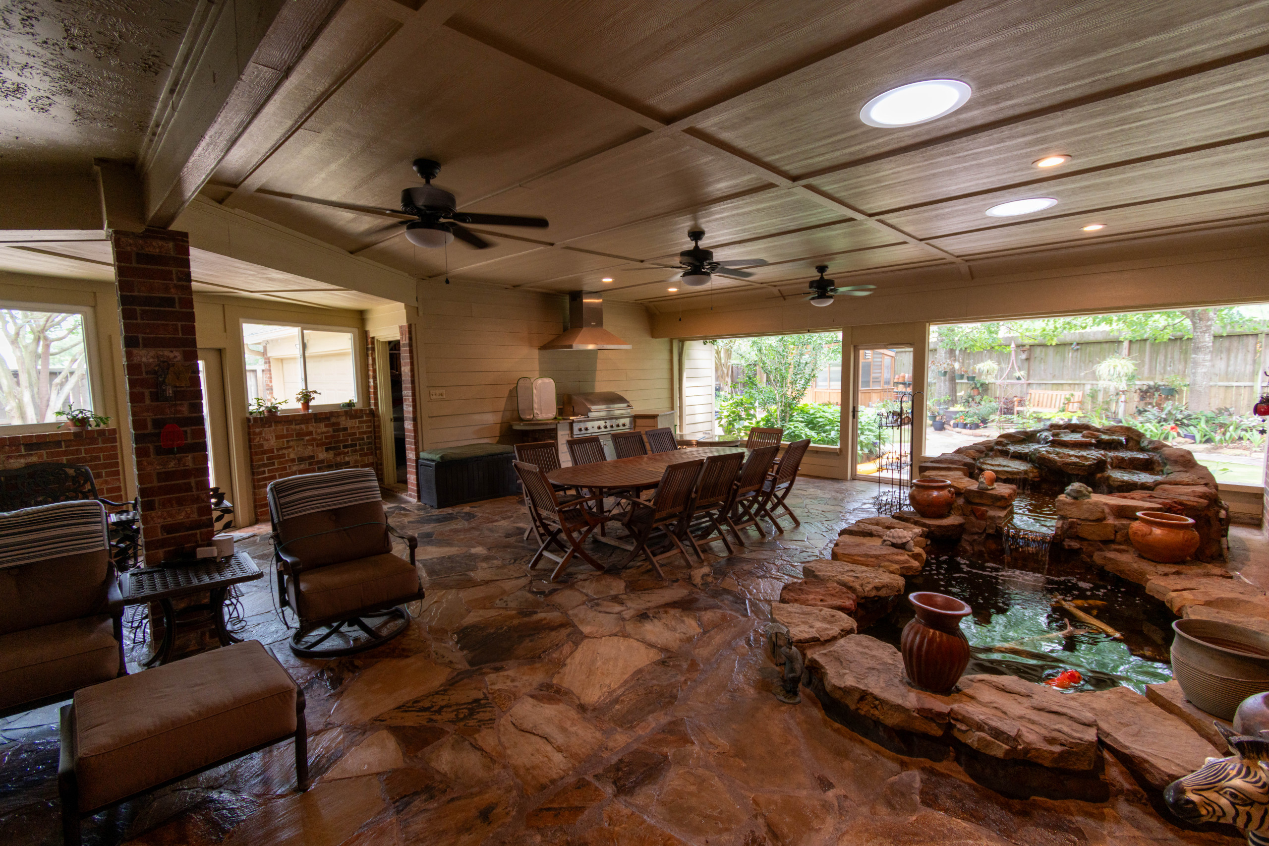 Patio Pond Remodel & Privacy Upgrade in Cypress, TX | Exterior Remodeling