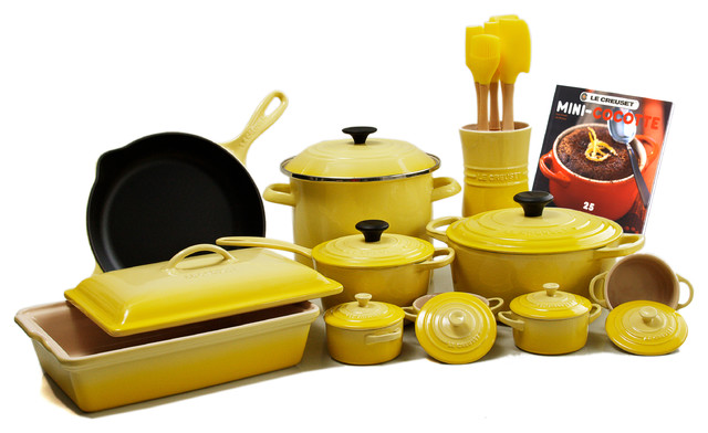 Le Creuset 24 Piece Cookware Set With 4 5 Quart French Oven Le Creuset 24 Piece Cookware Set With 4 5 Quart French Oven Soleil Yellow