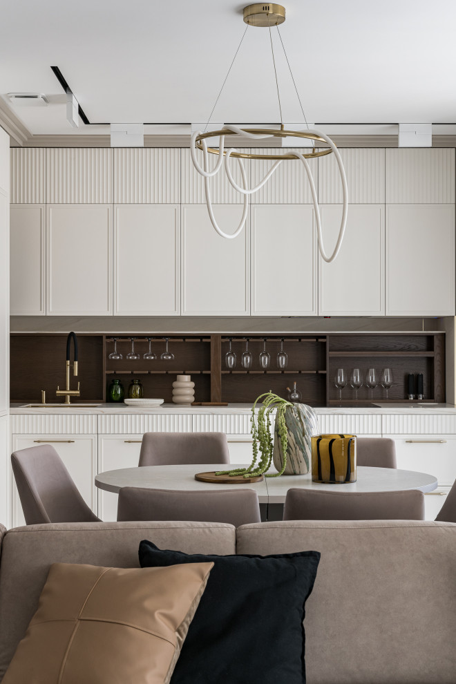 Фото кухни-гостиной в ЖК Ньютон