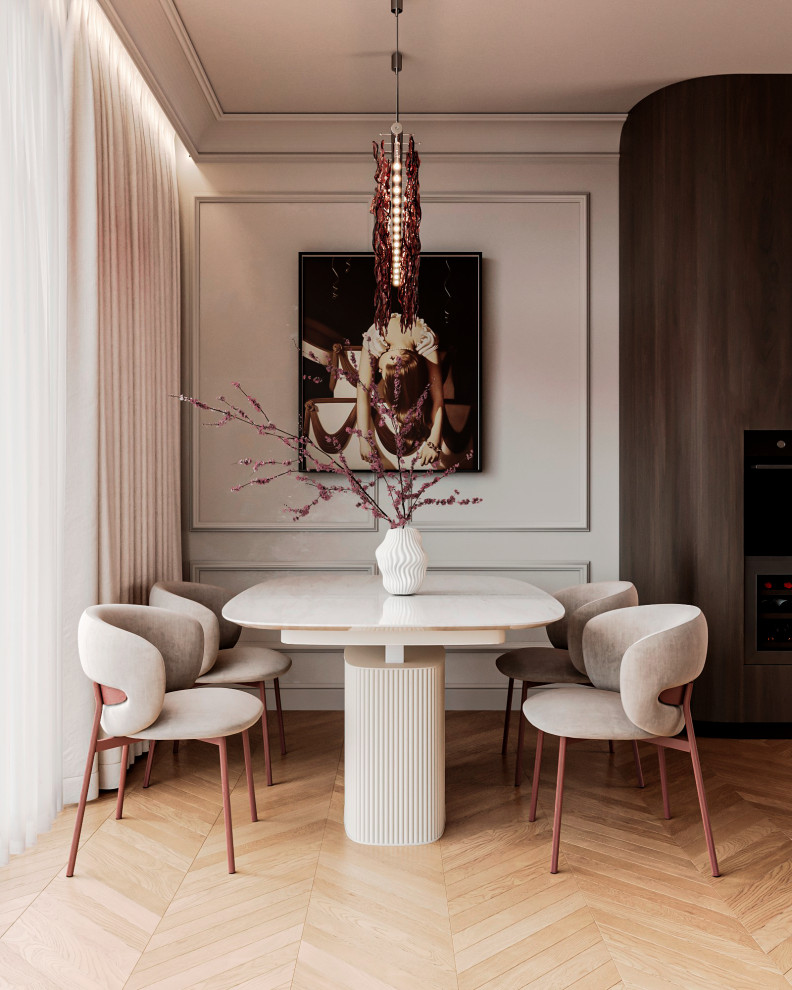 Кухня столовая с радиусными элементами