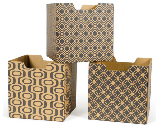 Modern Print Combo Set Decorative Storage Bo 3 Piece