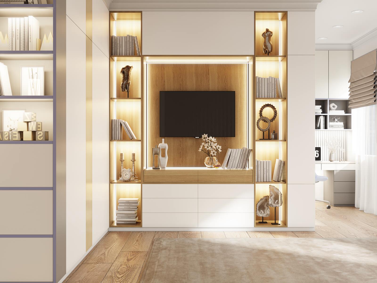 Двухуровневая квартира для пары со взрослым сыном