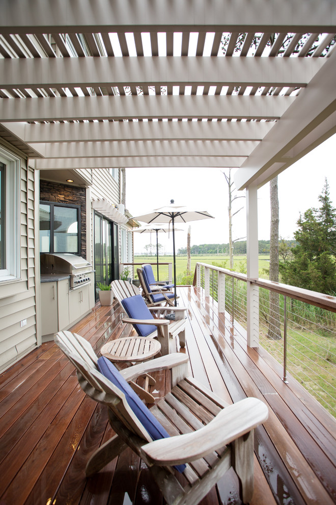 Beach style deck in Other.