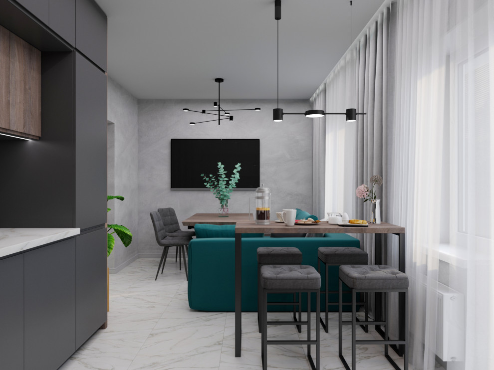 Кухня-гостиная в загородном доме. Кемеровская обл.