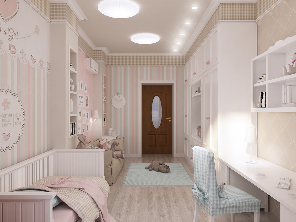 Бесшовыне фотообои  на стену в детскую комнату Полины с индивидуальным текстом.