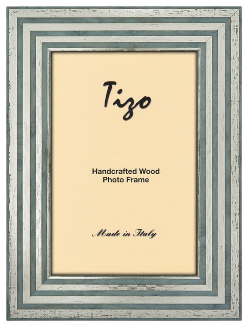 Italian Wood Frame Turquoise White 4 X6 Contemporary Picture Italian Wood Frame Turquoise White 4 X6 Contemporary Picture Frames By Tizo Design