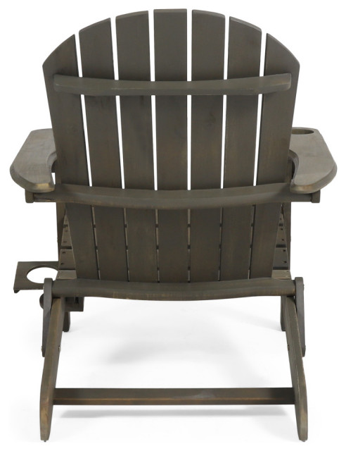 Javion Outdoor Acacia Wood Folding Adirondack Chairs, Set of 2 ...