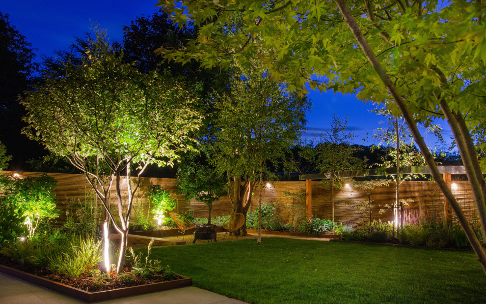 Design ideas for a mid-sized contemporary backyard landscaping in Other.