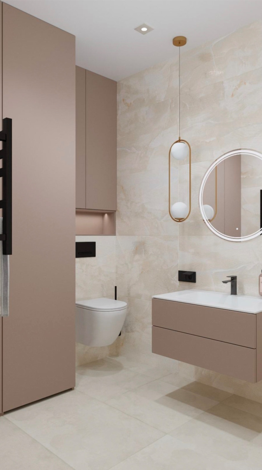 Дизайн проект 3х комнатной квартиры 82 м2 ЖК «Элегант» город Краснодар