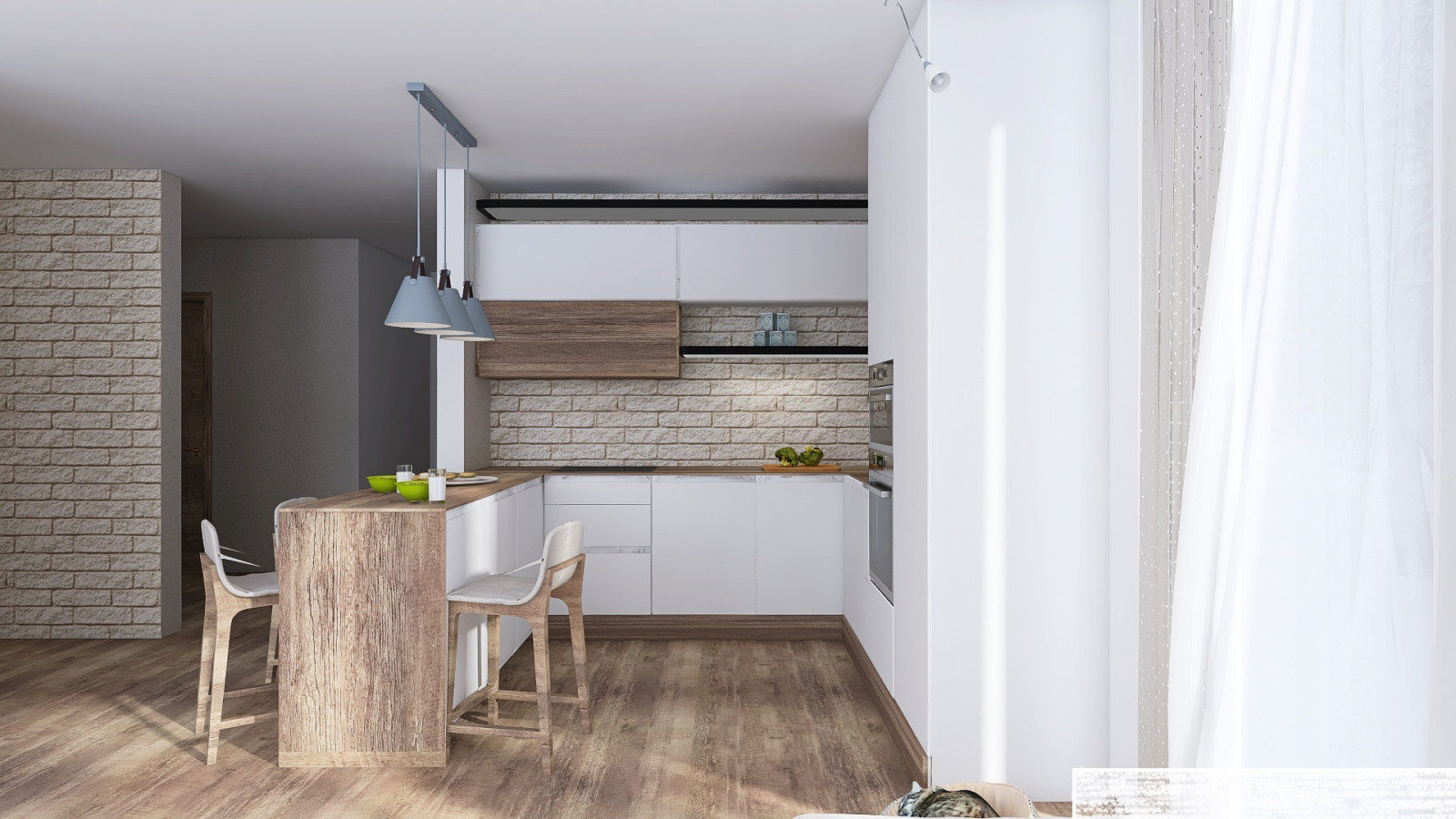 Кухня в доме массив Белоостров