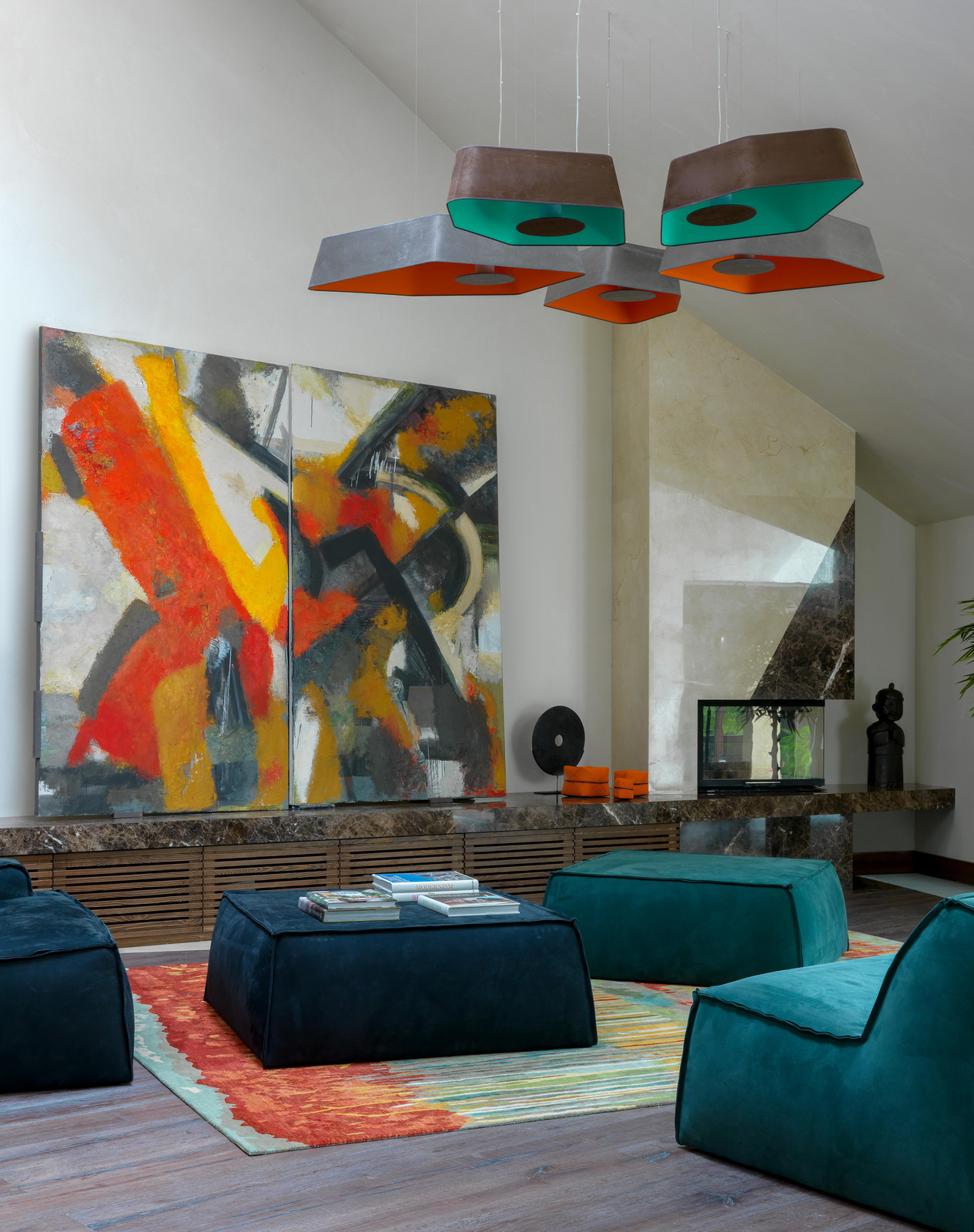 Гостиная. Загородный дом Шале