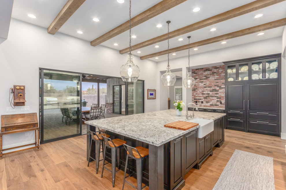 Mountain style kitchen photo in Phoenix