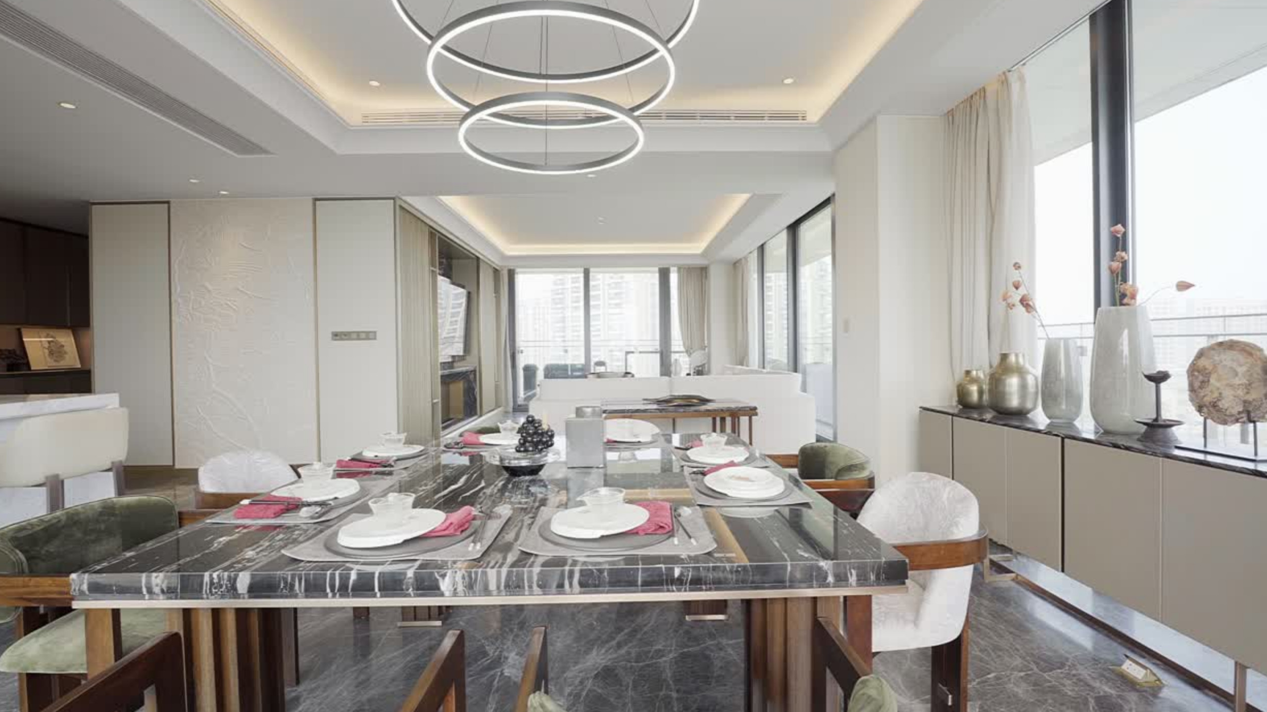 Sleek Modern Dining Room with Elegant Accents