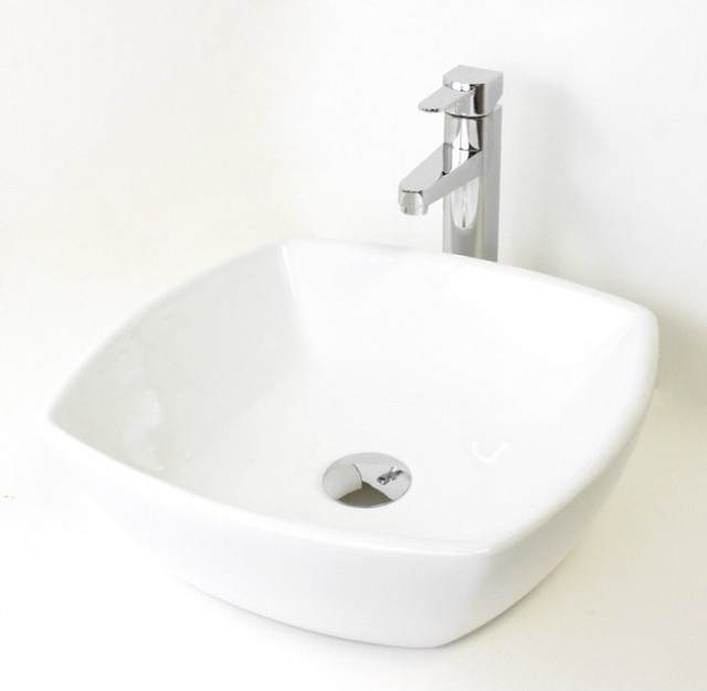 ... Porcelain Ceramic Bathroom Vessel Sink - Contemporary - Bathroom Sinks
