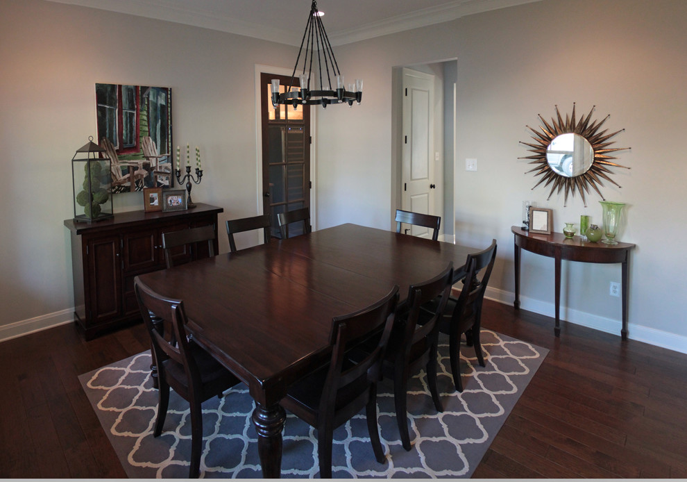 Design ideas for a transitional dining room in Austin.