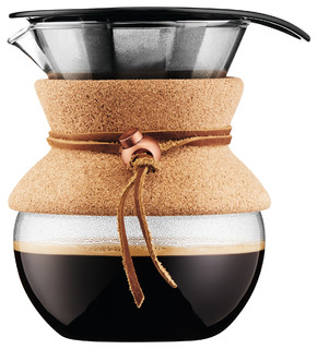 Bodum USA, Inc. Bodum Pour Over Coffee Maker With Permanent Filter and Cork Band, 17 oz ...