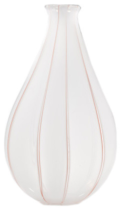 Pink Smoke Handmade Glass Vase, Large