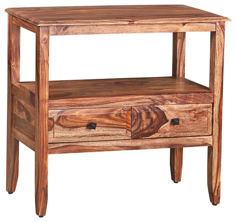 Porter Designs Sheesham Accents Solid Sheesham Wood Console Table