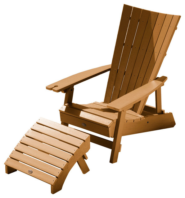 Manhattan Beach Adirondack Chair With Wine Holder And Ottoman Manhattan Beach Adirondack Chair With Wine Holder And Ottoman Toffee