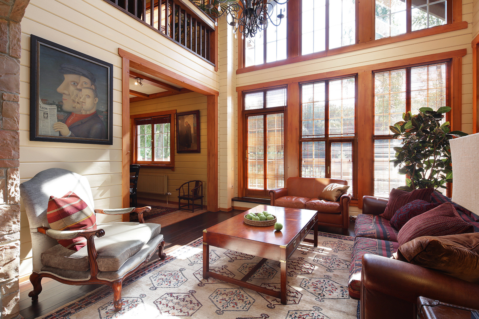 Деревянный дом в стиле американского кантри