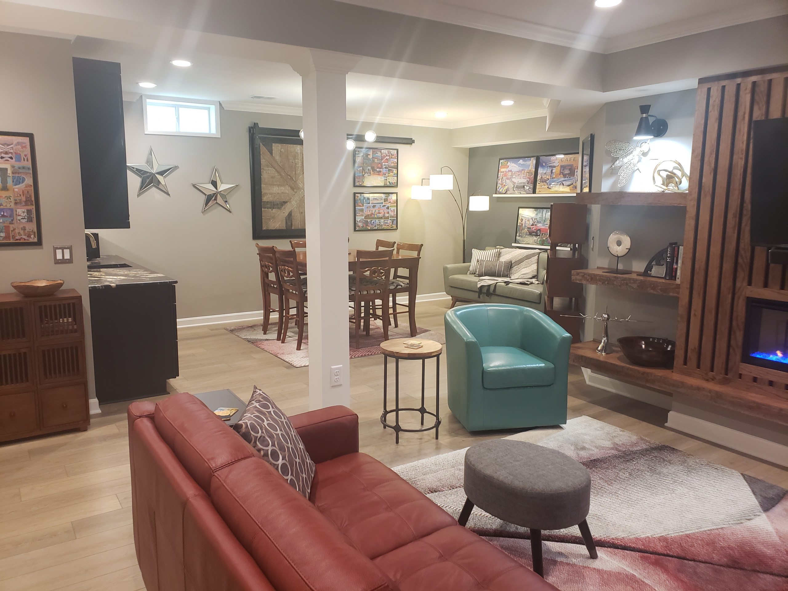 Modern Full basement remodel in Louisville KY