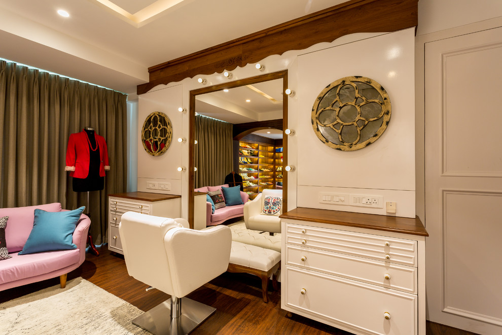 This is an example of an eclectic storage and wardrobe in Mumbai.