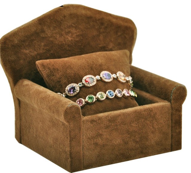 Sofa Style Jewelry Travel Case Necklace Box Bracelet Box Transitional