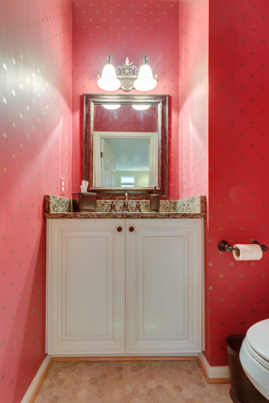 Design ideas for a traditional powder room in DC Metro.