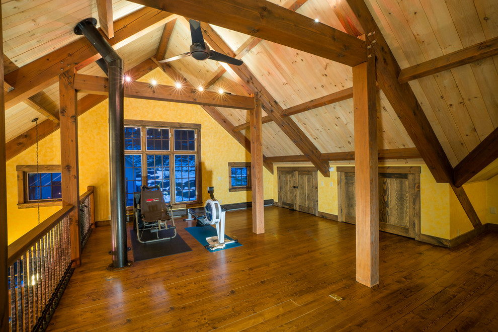 This is an example of a country home gym in Burlington.