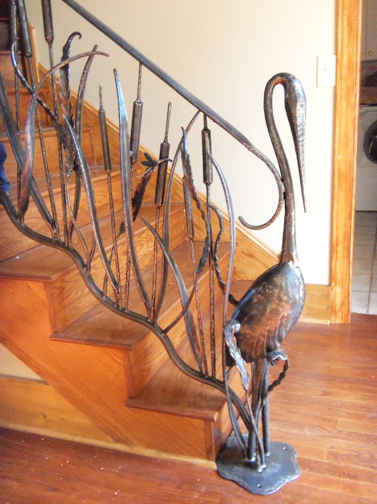 Inspiration for a large timeless staircase remodel in Charlotte