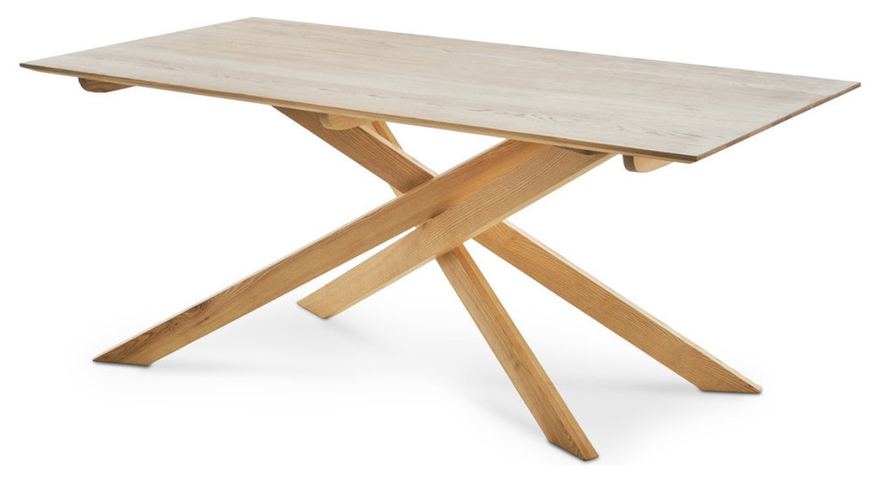 GDF Studio Gallow  Nautral Finished Wood Dining Table, Ash Wood
