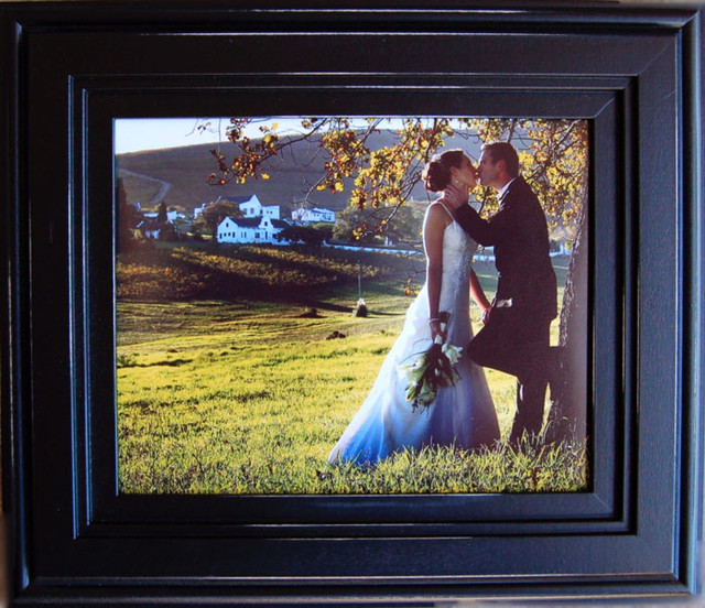 MyBarnwoodFrames Rustic Photo Frames, HandDistressed Black Frame, 8X10 View in Your Room