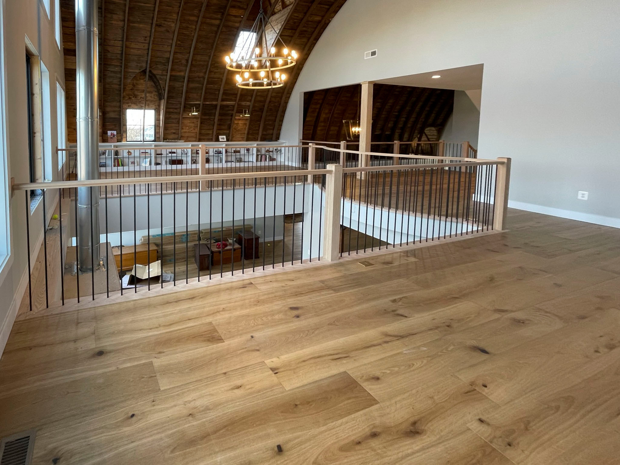 102_Straight-Freestanding Stairs/Landing in Barn Style Home, Leesburg VA 20175