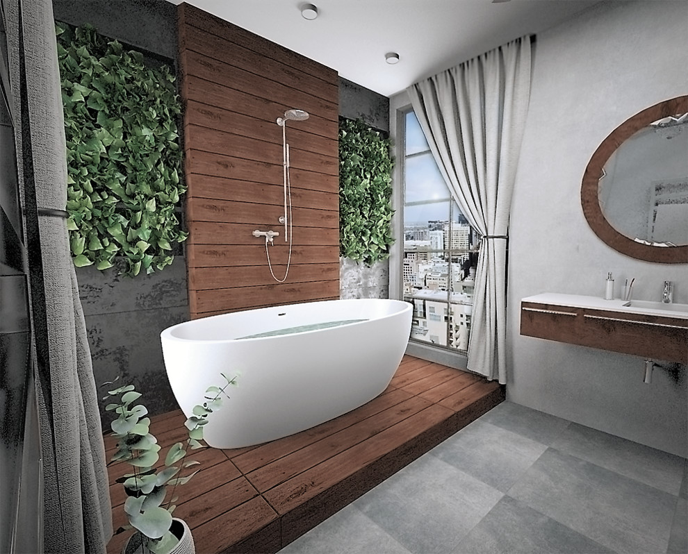 Ванная комната в эко стиле