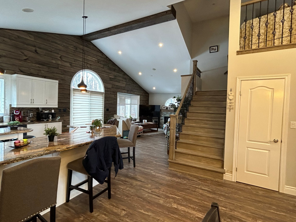 Beautiful Cabin-Modern Style Main Floor & Stairs Transformation