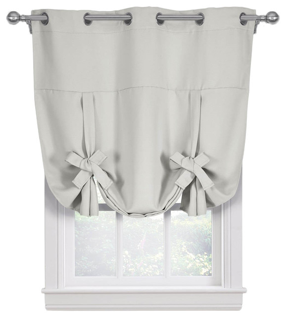 Ava Blackout Curtains Grommet Tie Up Shade Contemporary