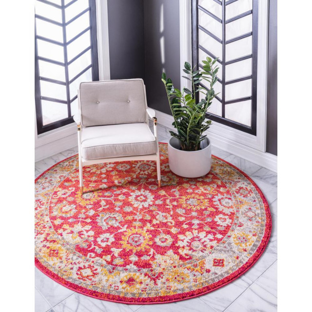 Unique Loom Krystle Penrose Rug, 6'x6' Traditional Area Rugs by