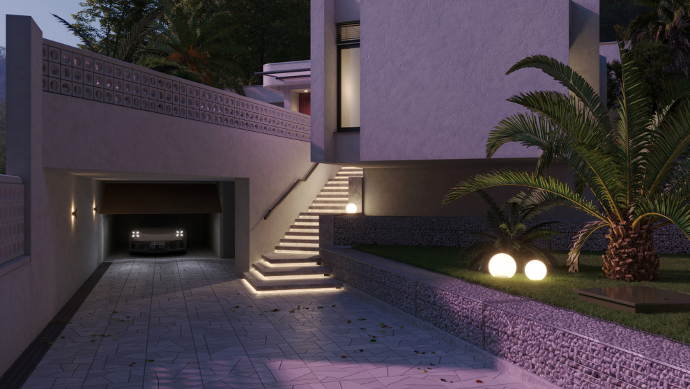 Зона парковки / вечерний вид