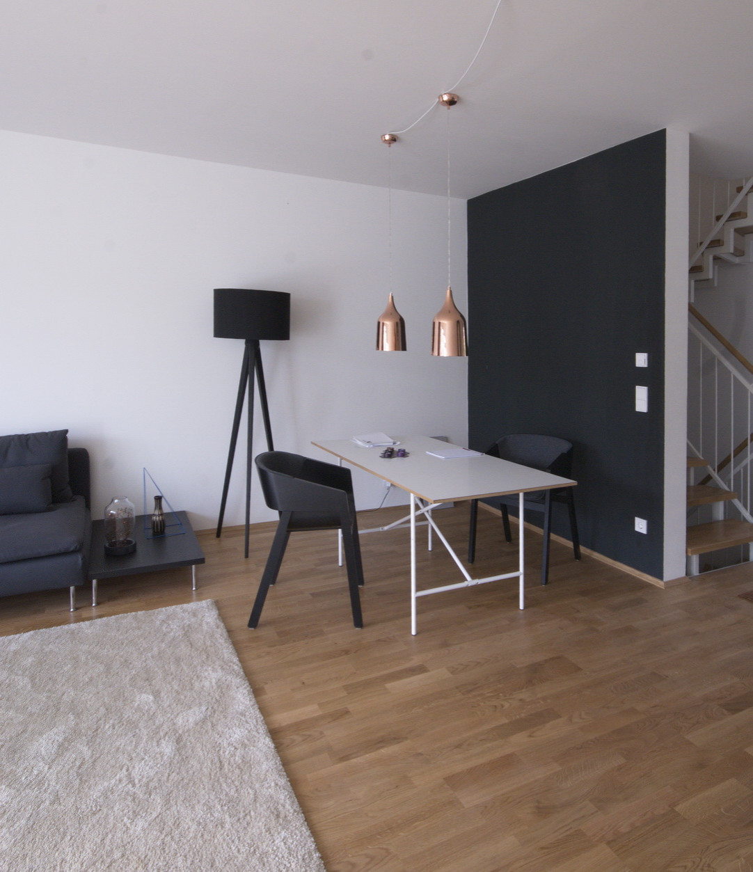 dunkle Wand betont die Wandscheibe