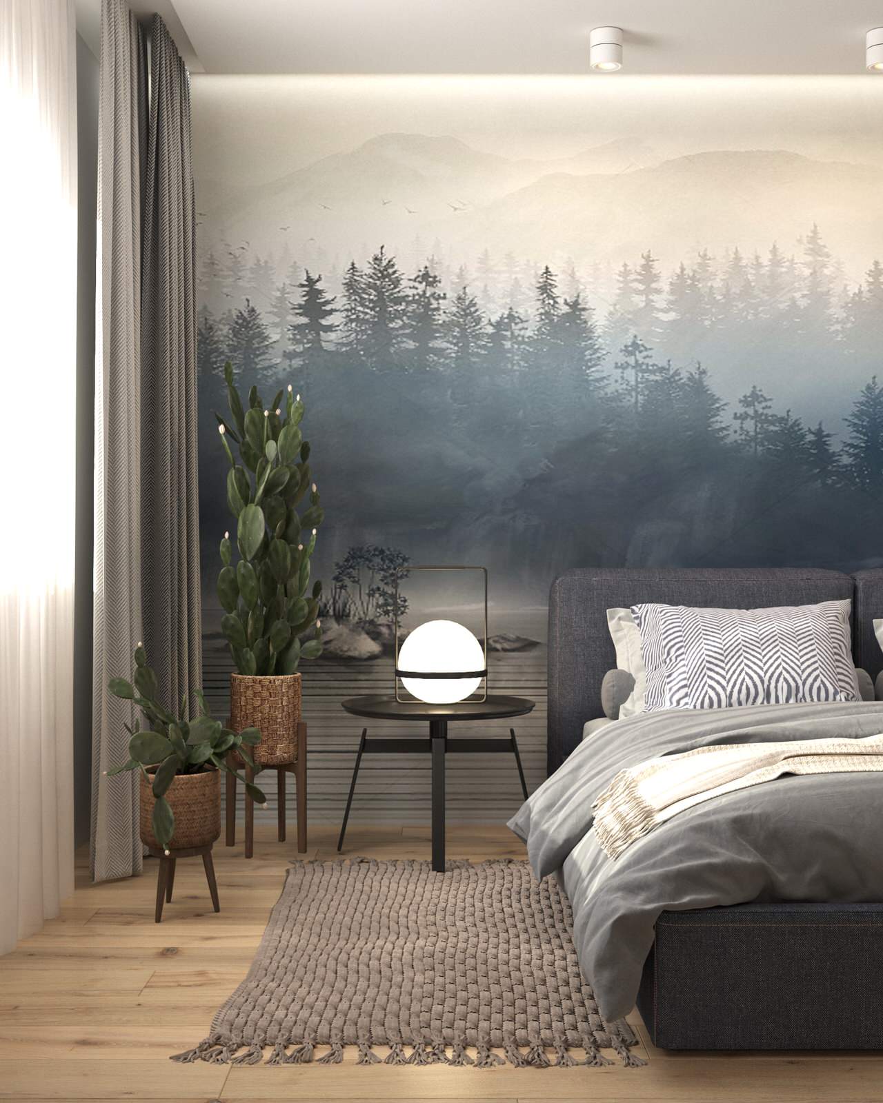 Спальня с фреской