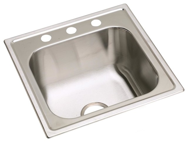Elkay Dayton Stainless Steel Single Bowl Drop In Laundry Sink Highlighted Satin
