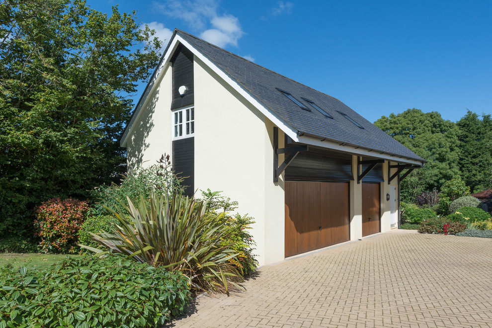 Inspiration for a country detached three-car garage in Devon.